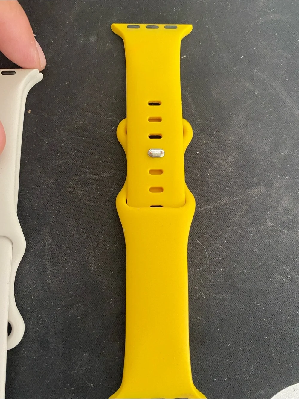 Silicone Smartwatch Bands — Black, Light Gray, Yellow
